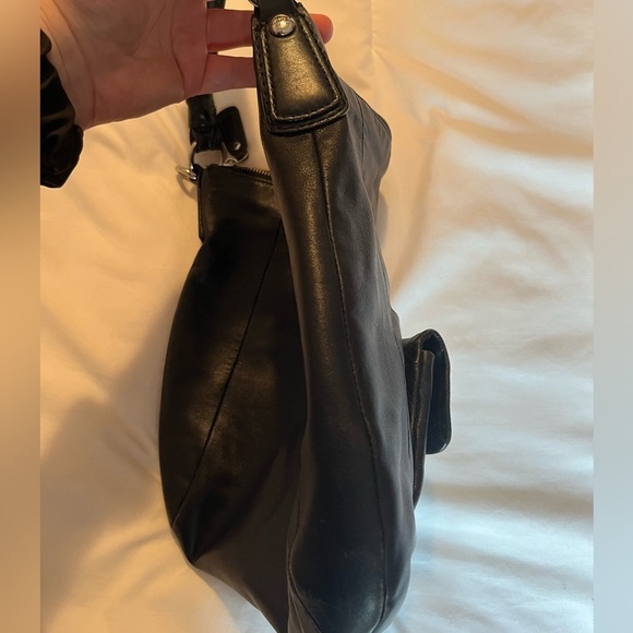 Coach Kristin Black Leather Hobo Shoulder Bag - Picture 8 of 14